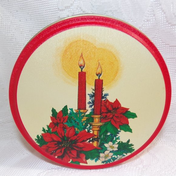 Vintage lot of 3 Christmas Tin can 3 X 5.5" Fill them up with any gift - Picture 5 of 11